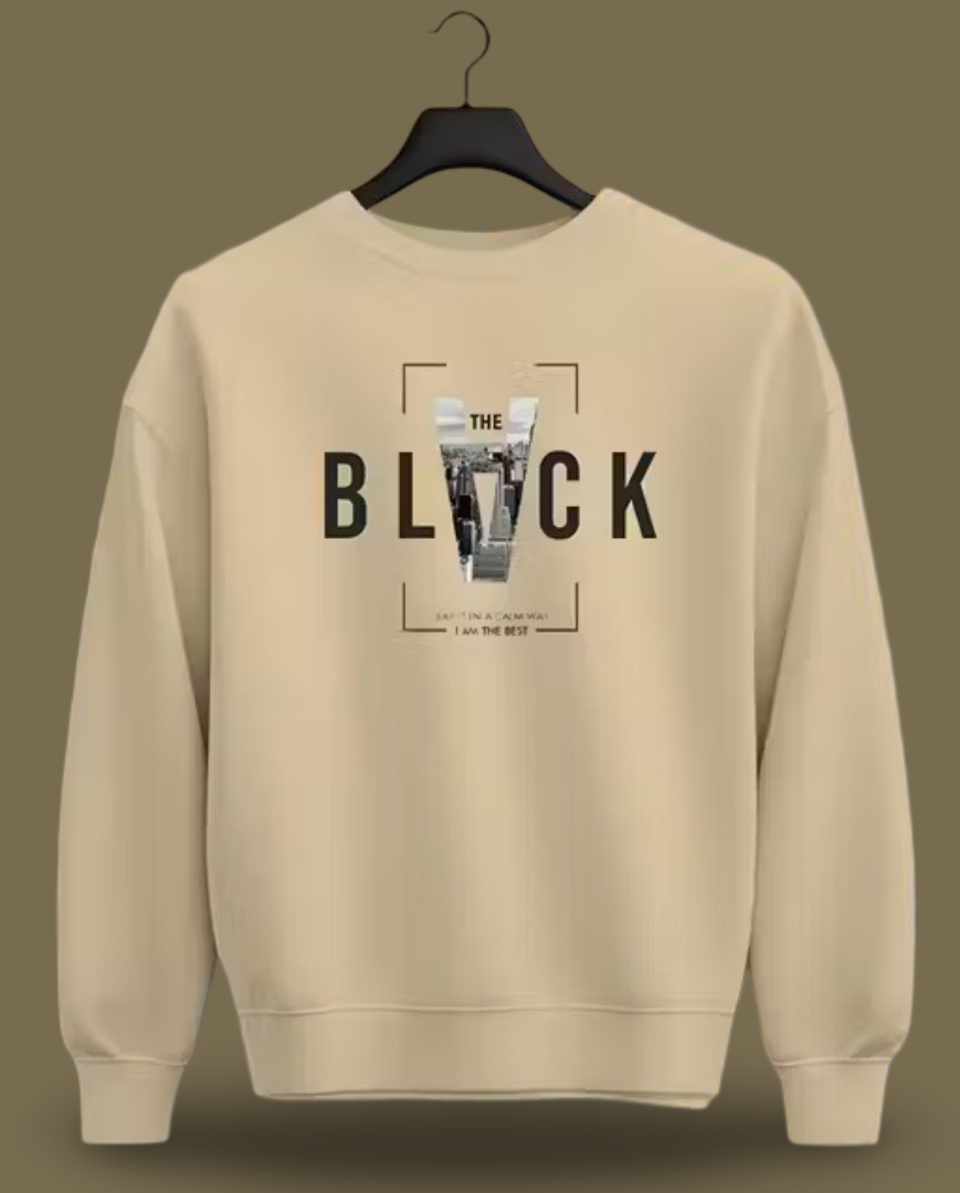 Full sleeve round neck printed sweatshirt