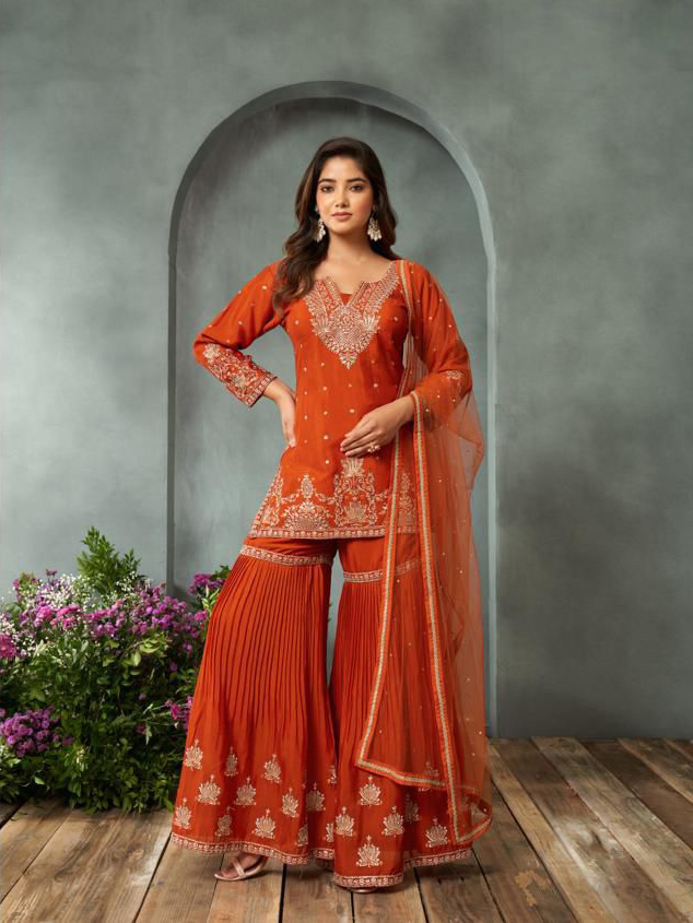 Woman's Sharara Set with Dupatta-0