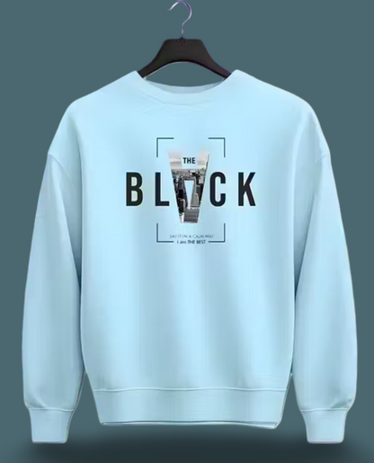 Full sleeve round neck printed sweatshirt