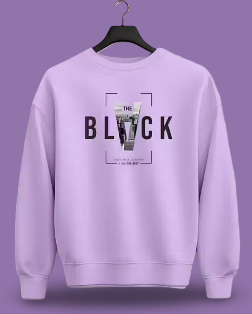 Full sleeve round neck printed sweatshirt