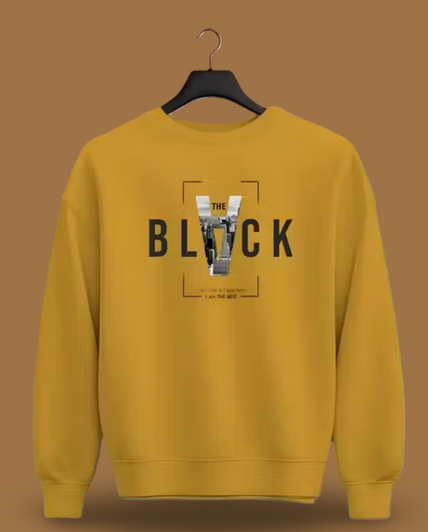 Full sleeve round neck printed sweatshirt